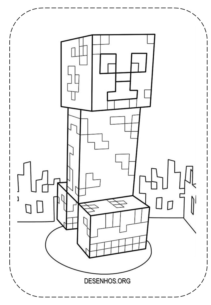 Minecraft creeper imprimir 1