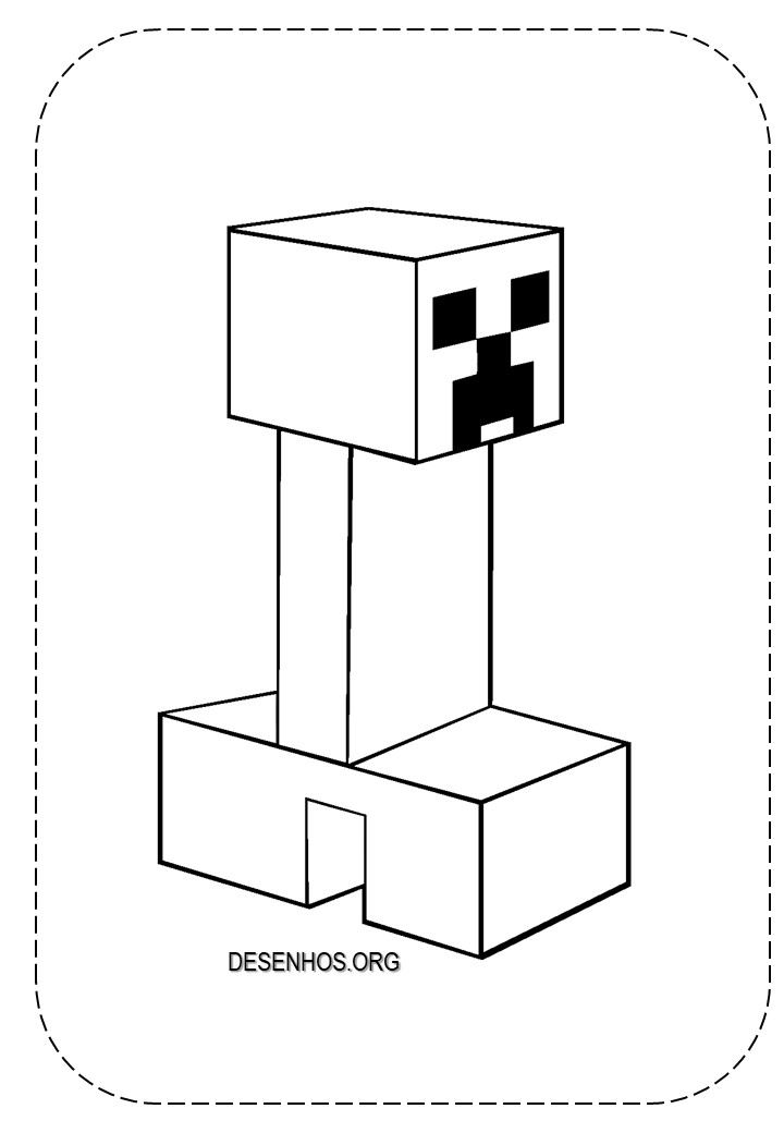 Minecraft creeper imprimir 9
