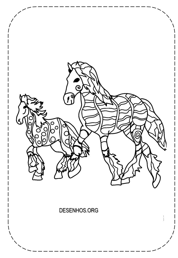cavalos zentangle imprimir 26