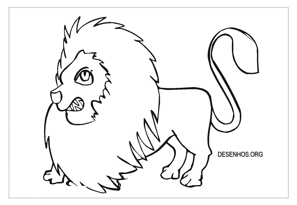 leao imprimir e colorir 2
