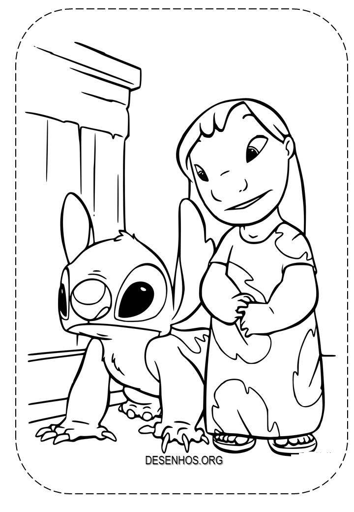 lilo e stitch imprimir e colorir 1
