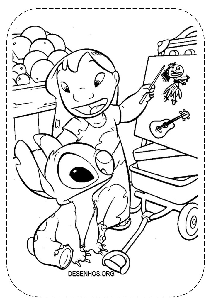 lilo e stitch imprimir e colorir 11