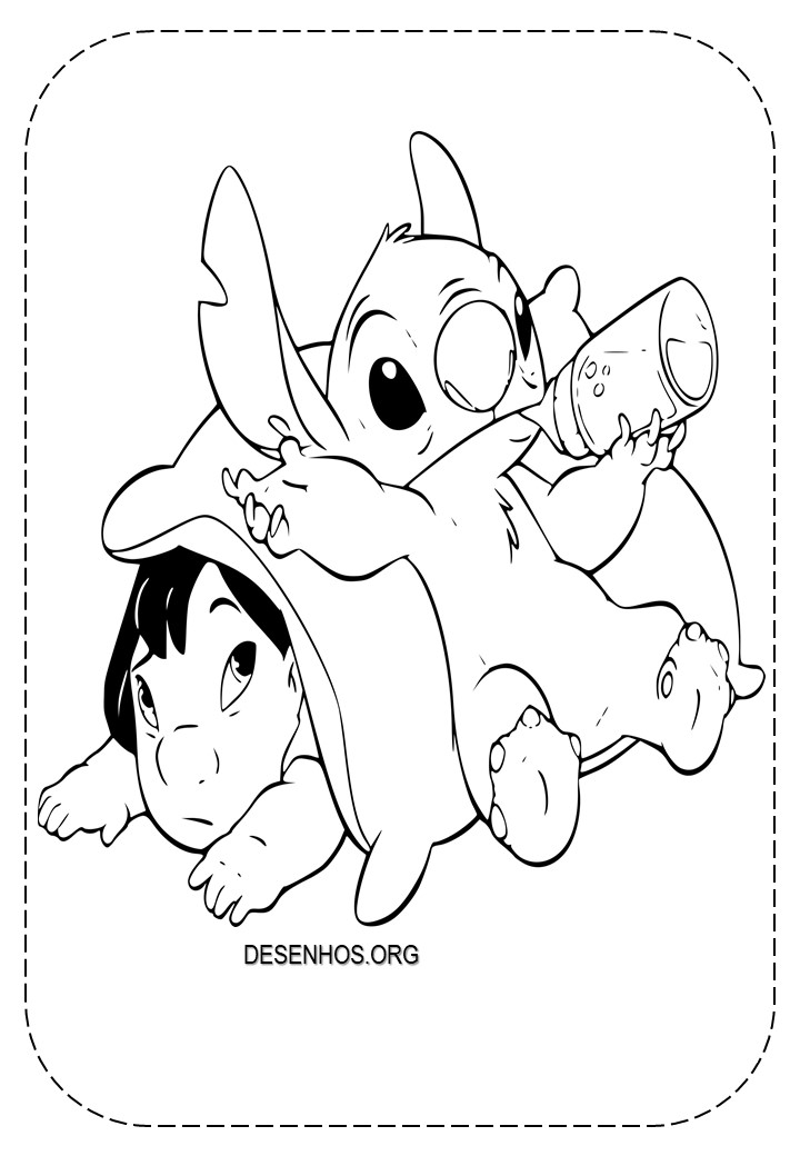 lilo e stitch imprimir e colorir 22