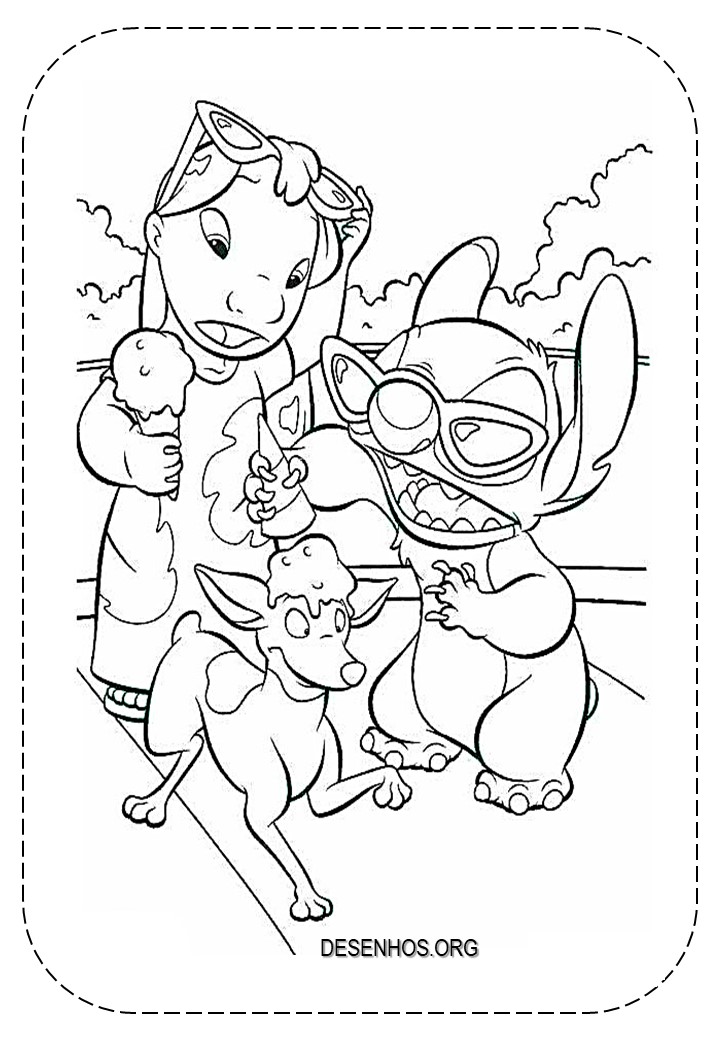 lilo e stitch imprimir e colorir 3