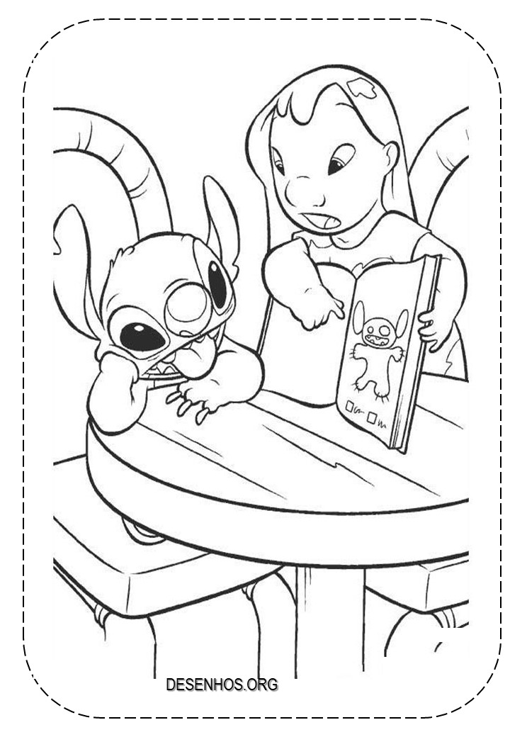 lilo e stitch imprimir e colorir 4