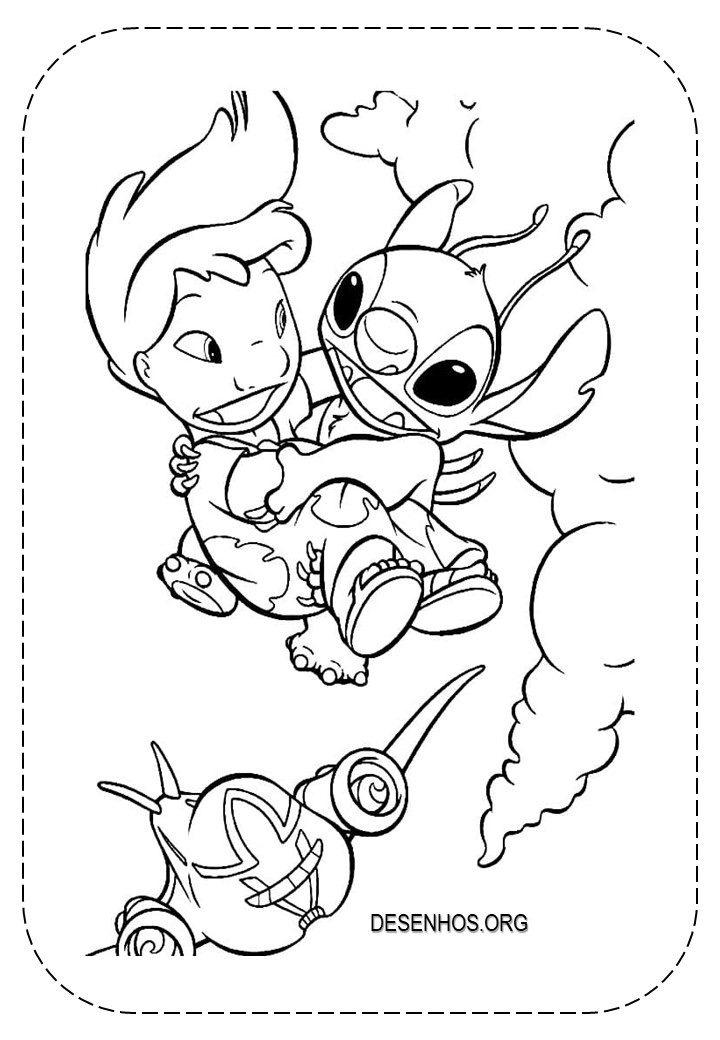 lilo e stitch imprimir e colorir 9