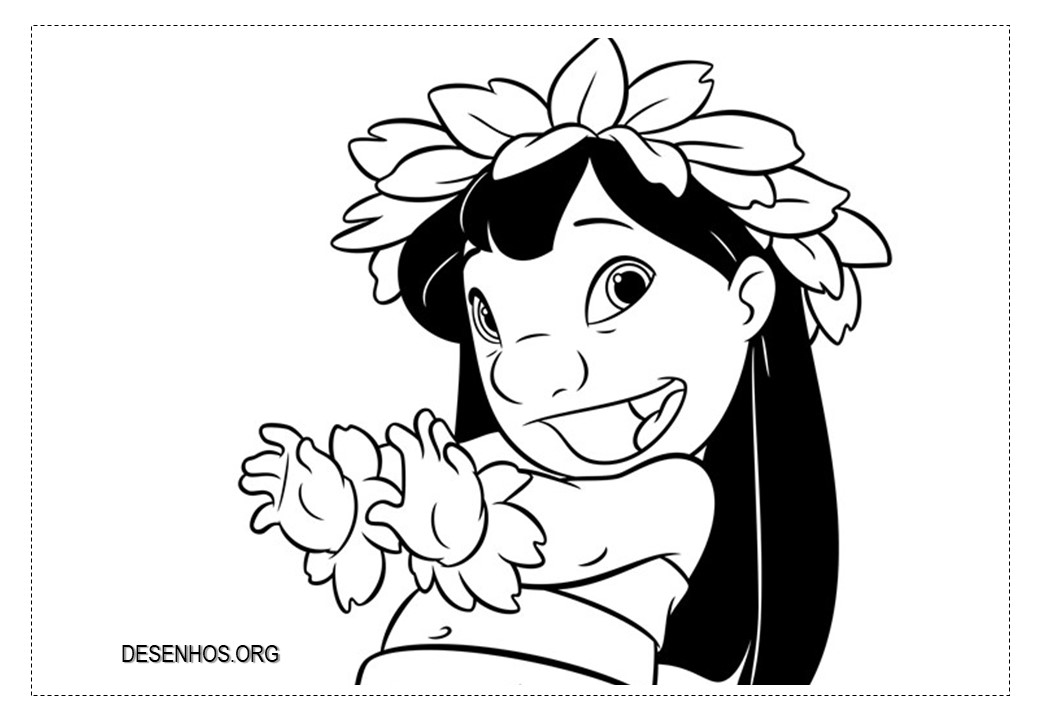 lilo imprimir e colorir 1