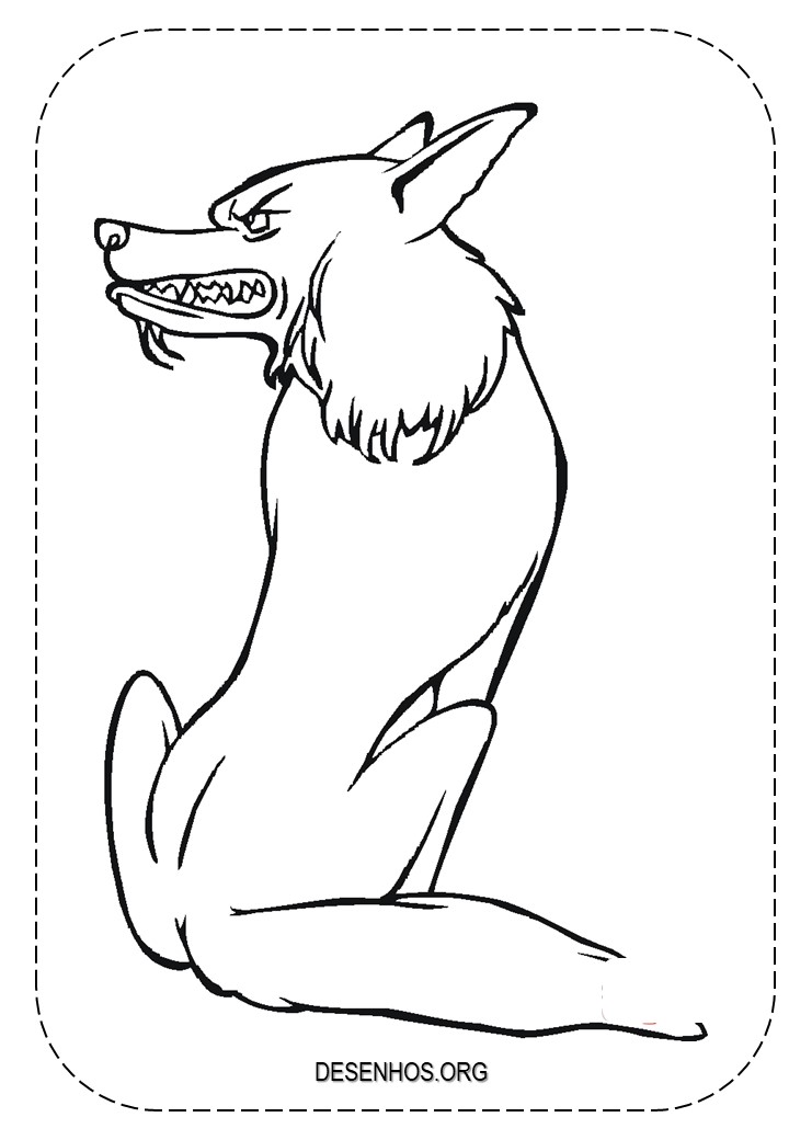 lobos imprimir e colorir 17
