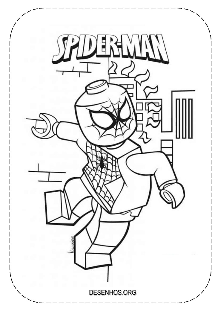 Desenhos para colorir lego marvel super-heróis 28