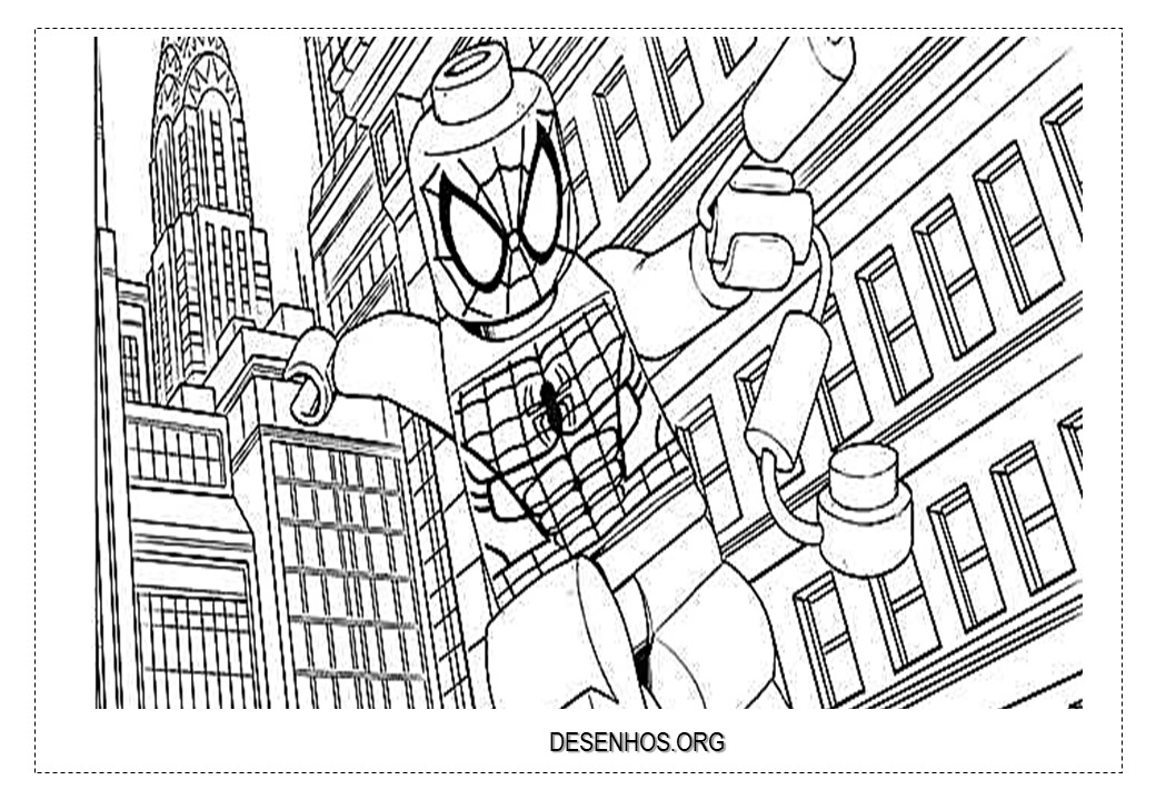 Desenhos para colorir lego marvel super-heróis 3