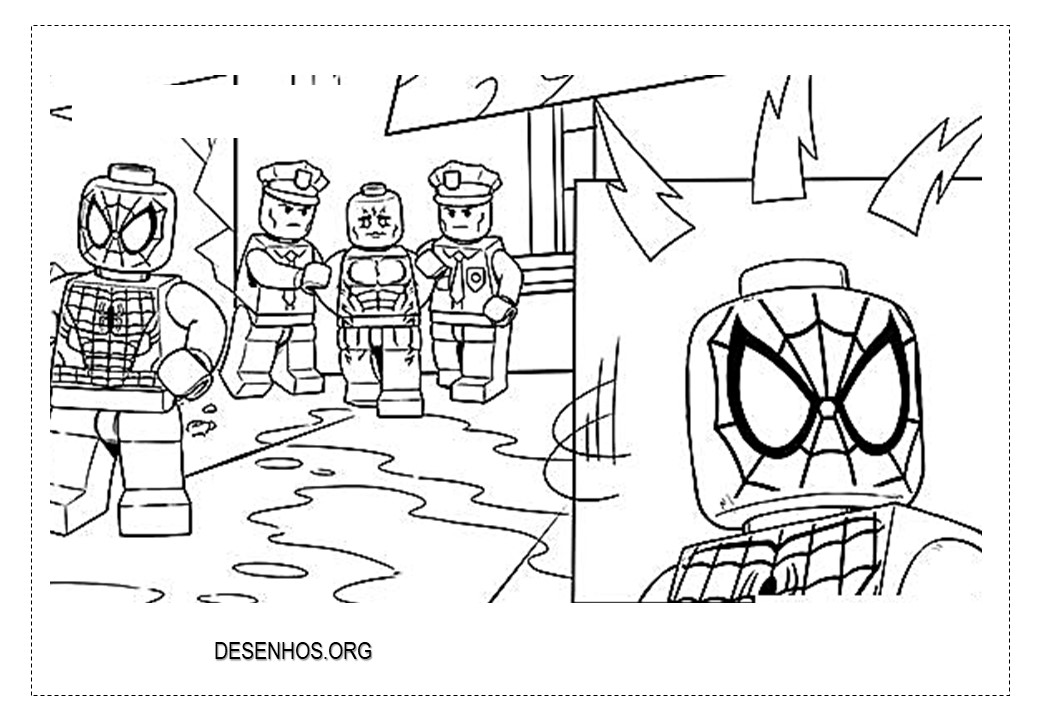 Desenhos para colorir lego marvel super-heróis 47