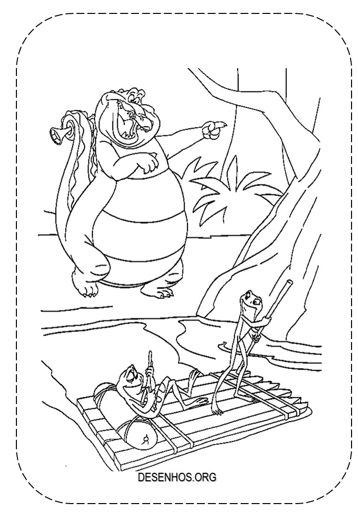 a princesa e o sapo para colorir 10
