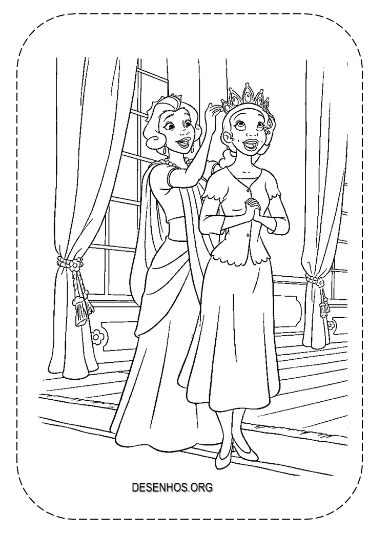 a princesa e o sapo para colorir 101