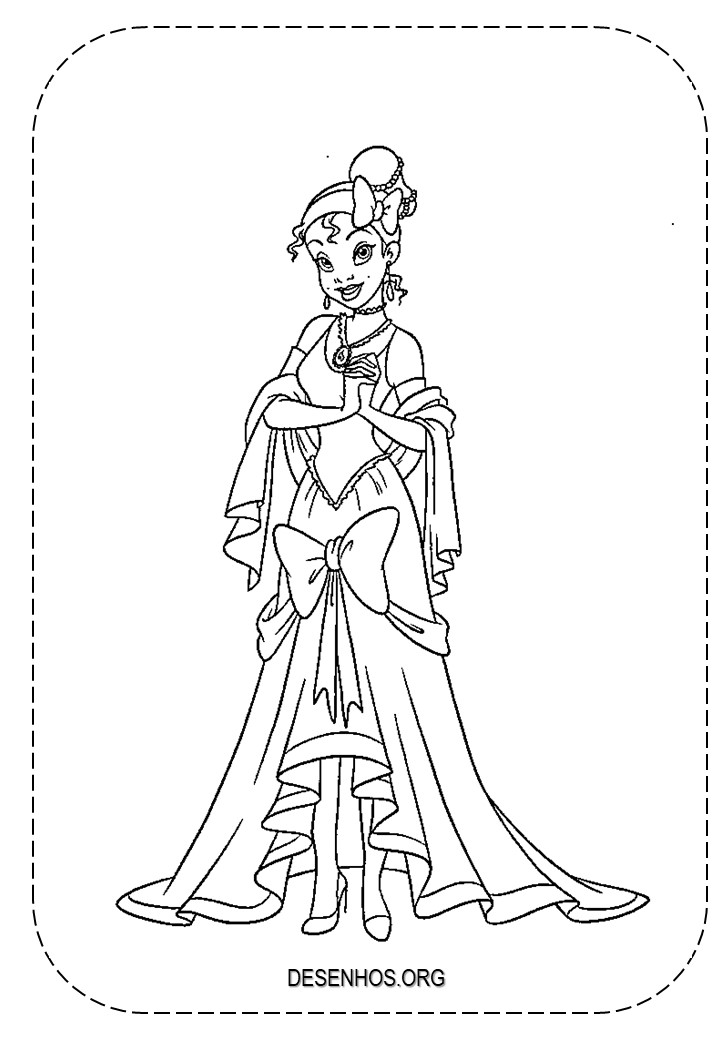 a princesa e o sapo para colorir 103