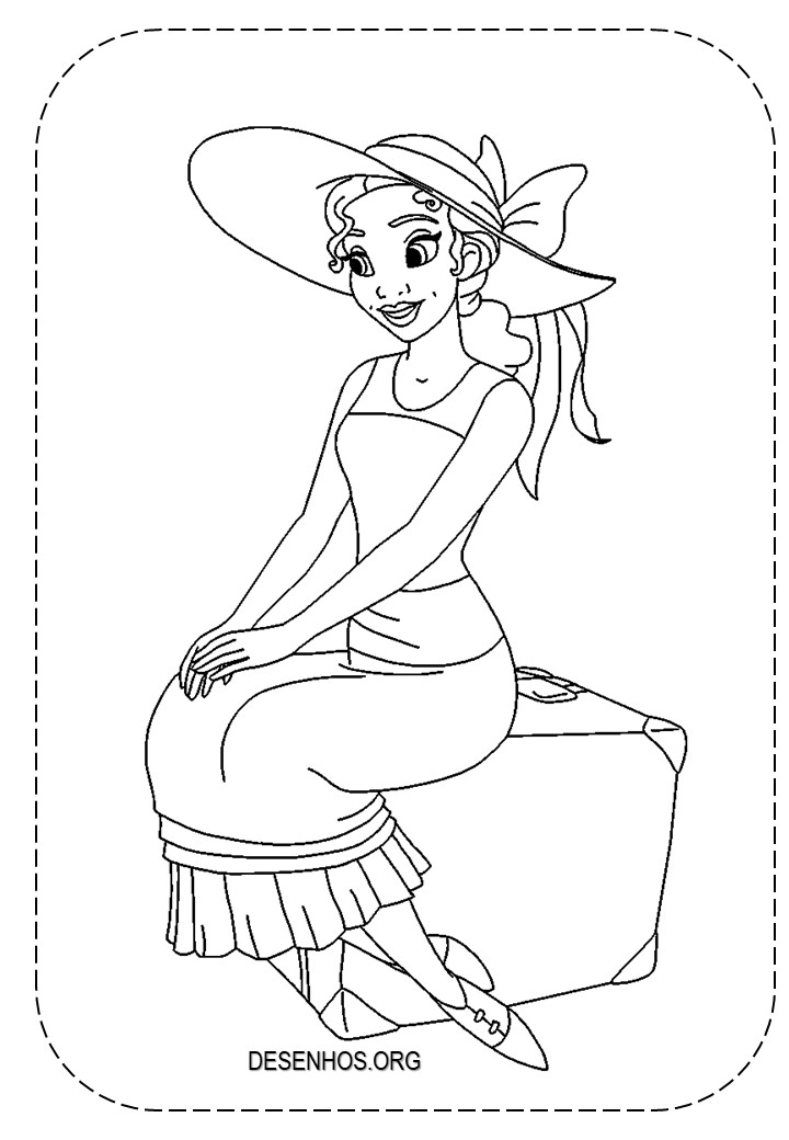 a princesa e o sapo para colorir 106