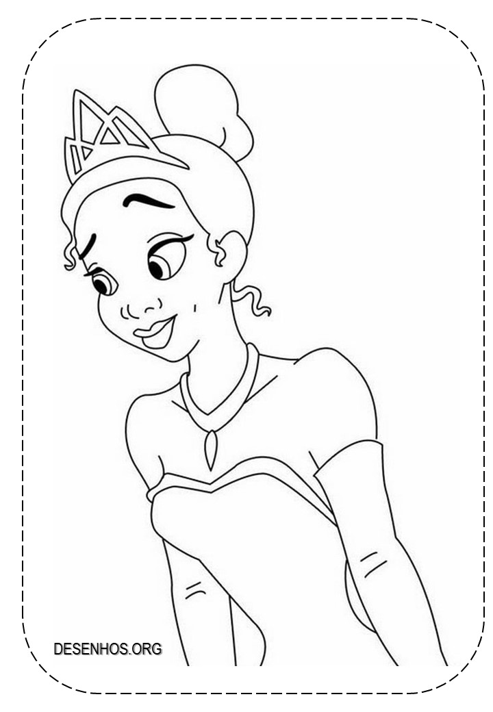 a princesa e o sapo para colorir 107