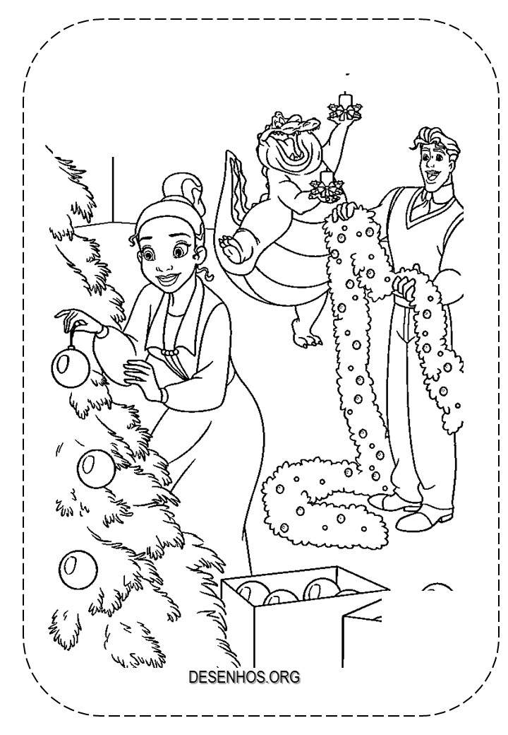 a princesa e o sapo para colorir 13