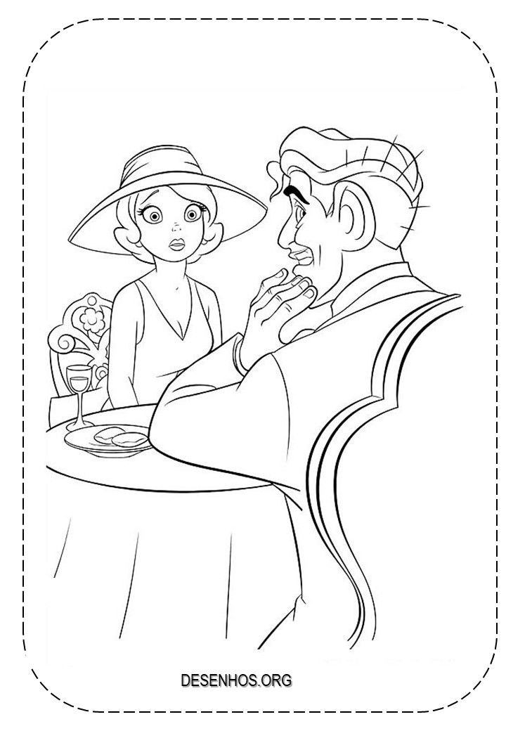 a princesa e o sapo para colorir 14