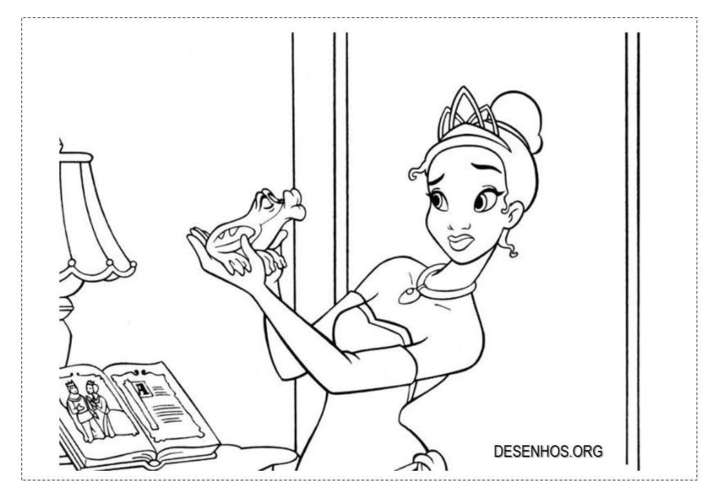 a princesa e o sapo para colorir 23