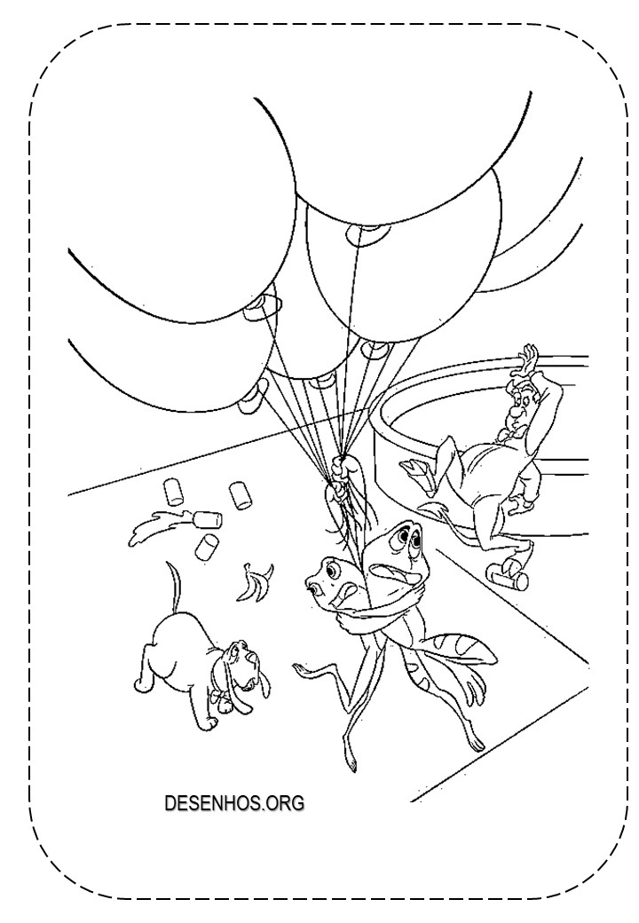 a princesa e o sapo para colorir 25