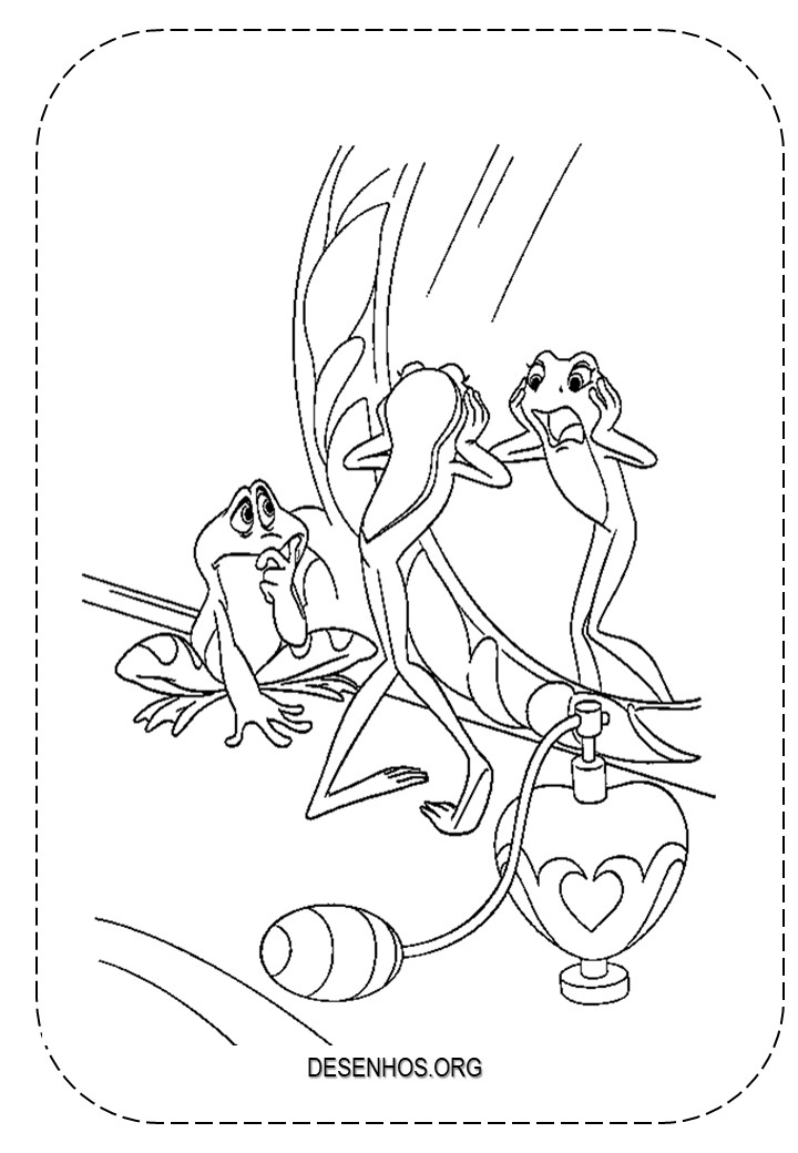 a princesa e o sapo para colorir 26