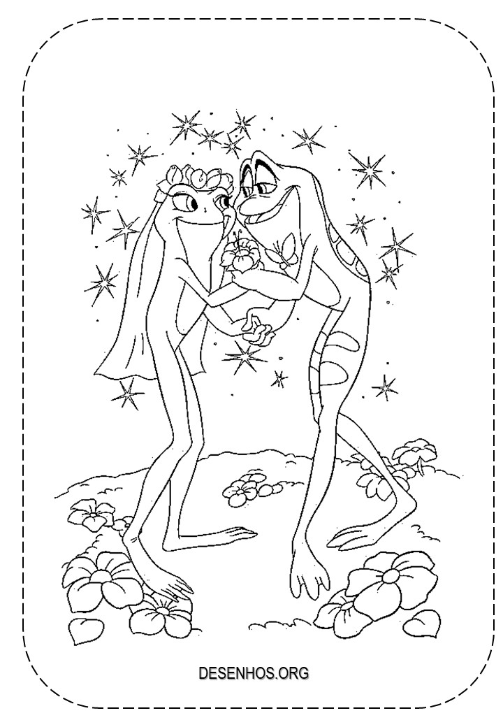 a princesa e o sapo para colorir 30