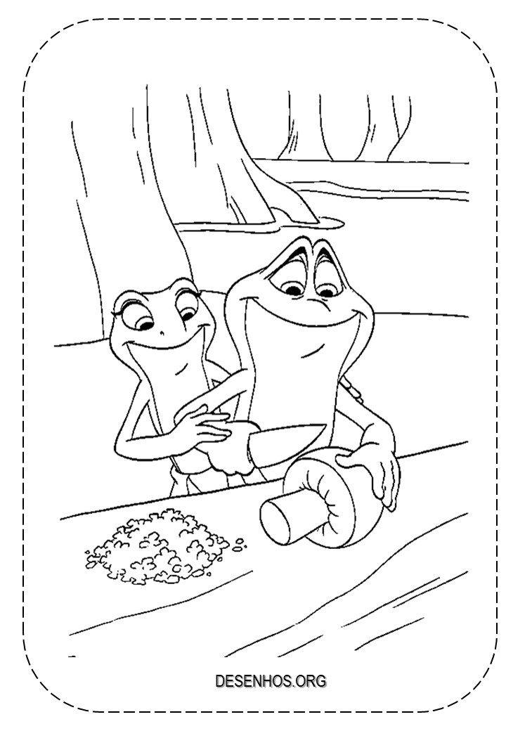 a princesa e o sapo para colorir 31