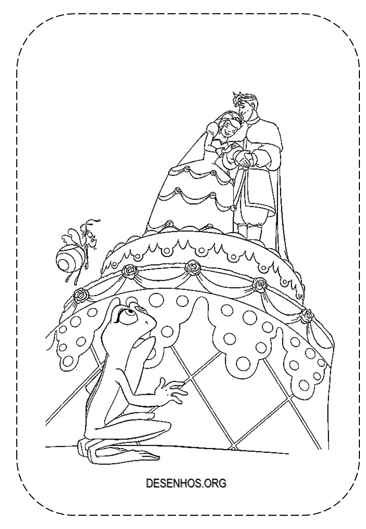a princesa e o sapo para colorir 34
