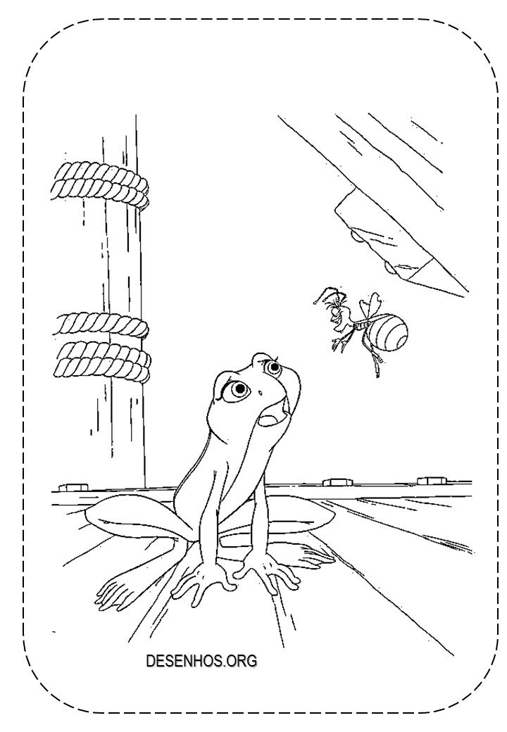 a princesa e o sapo para colorir 50