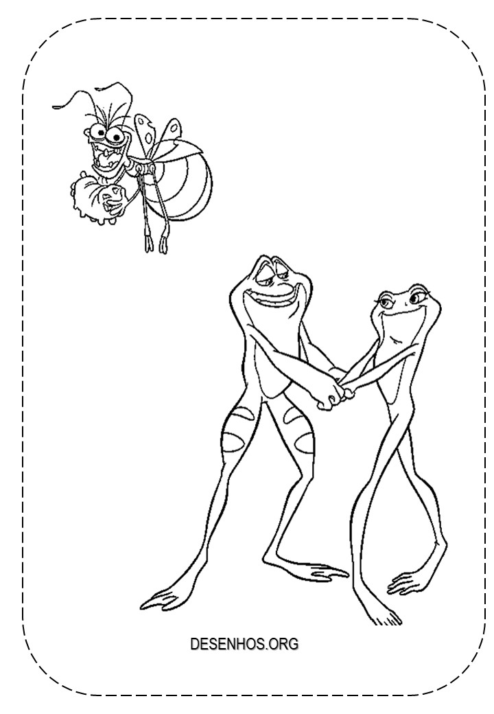 a princesa e o sapo para colorir 51