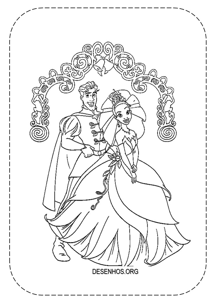 a princesa e o sapo para colorir 55