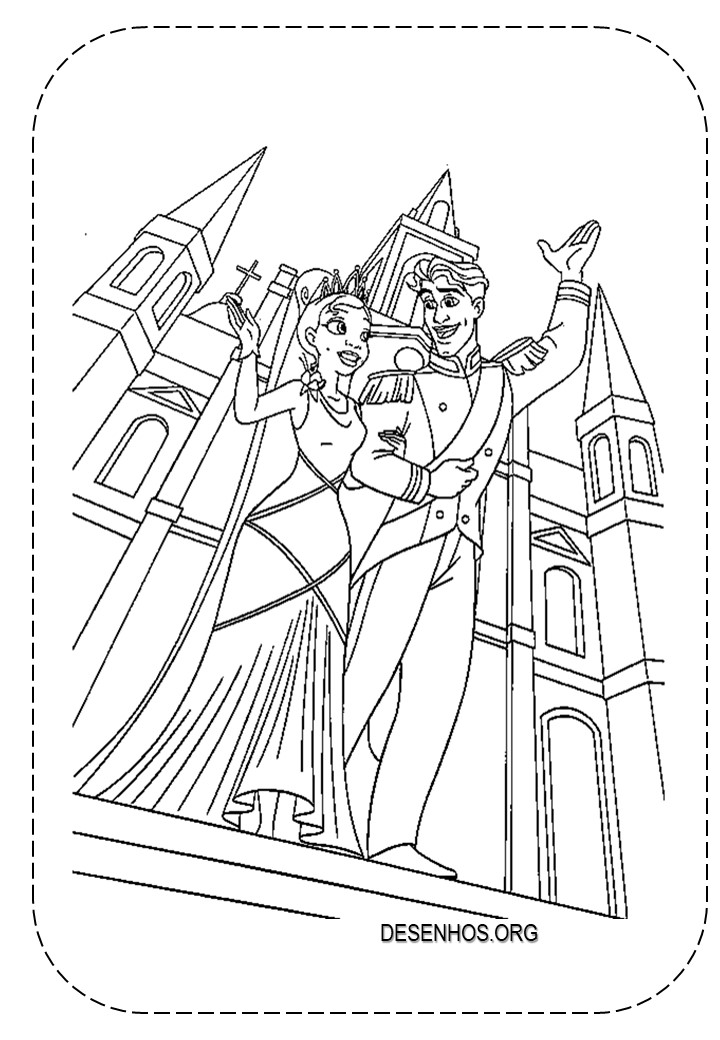 a princesa e o sapo para colorir 56