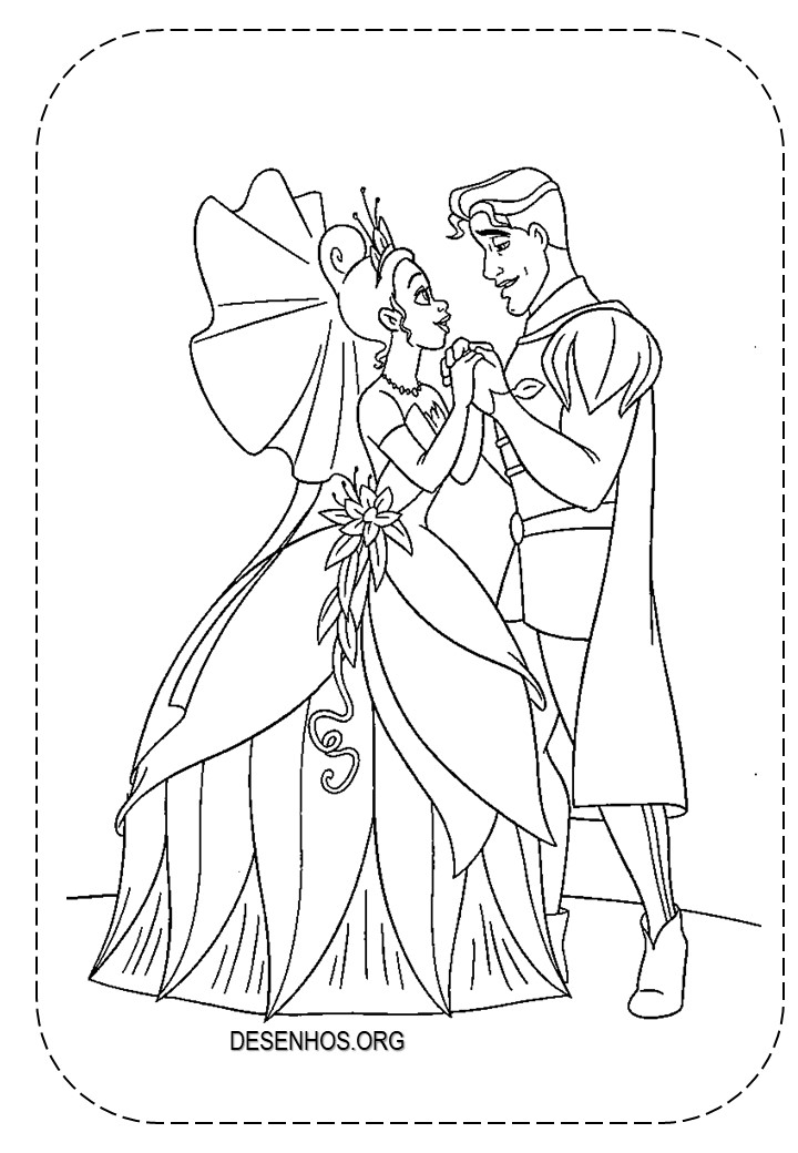 a princesa e o sapo para colorir 58