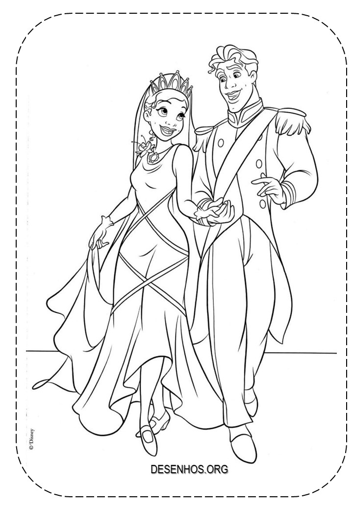 a princesa e o sapo para colorir 60