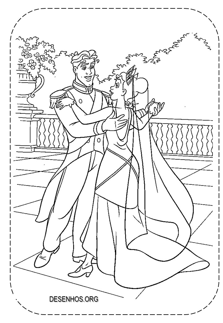 a princesa e o sapo para colorir 61