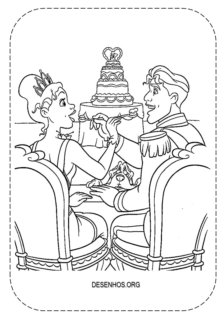 a princesa e o sapo para colorir 62