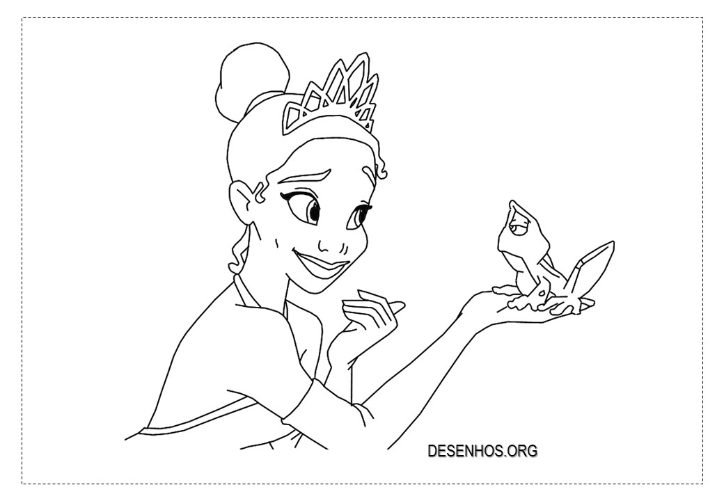 a princesa e o sapo para colorir 68