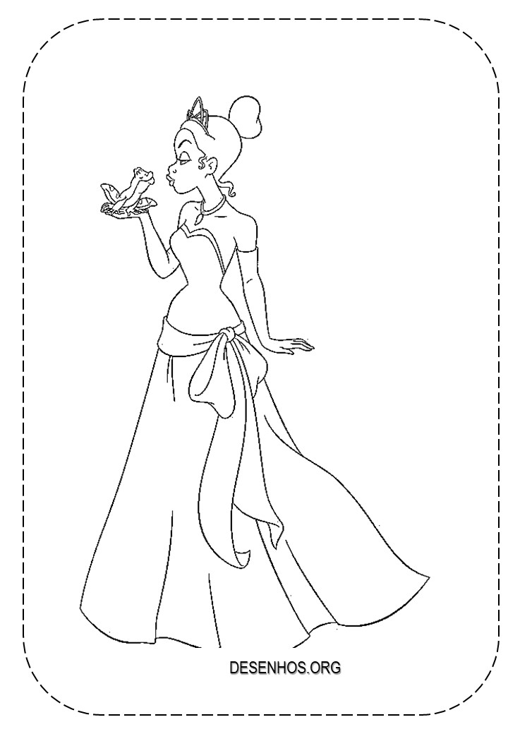 a princesa e o sapo para colorir 77