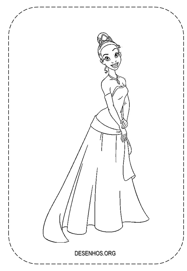 a princesa e o sapo para colorir 78