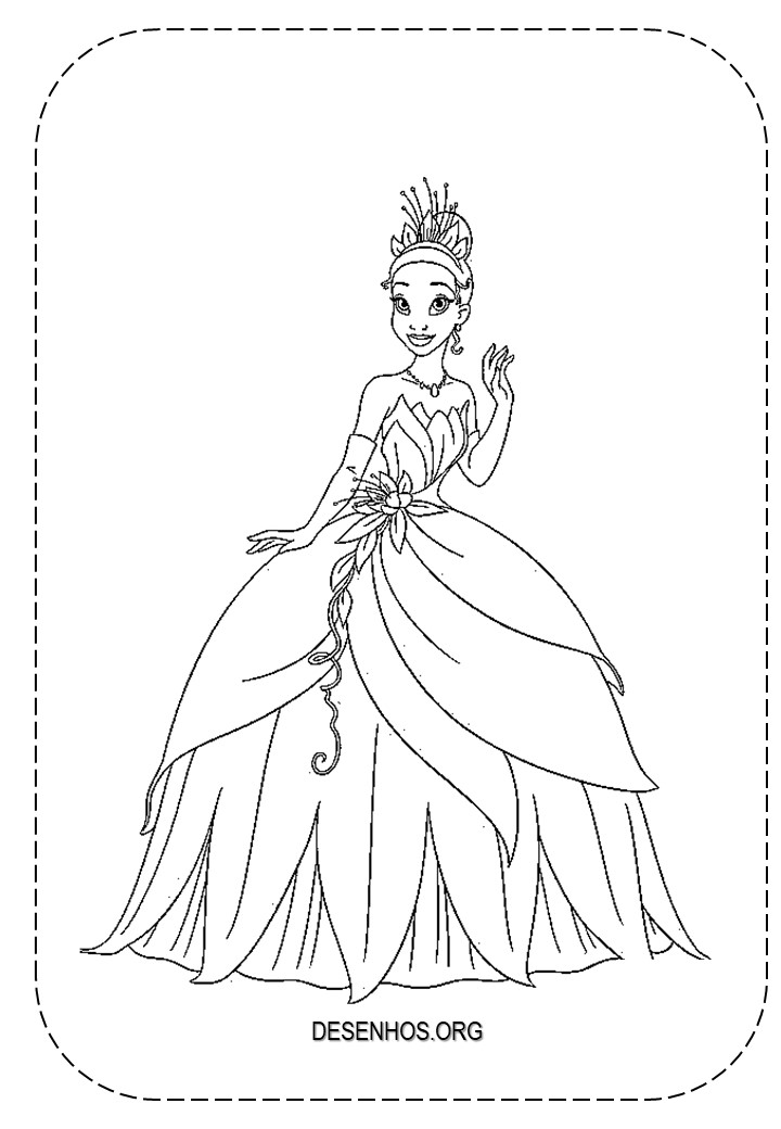 a princesa e o sapo para colorir 79