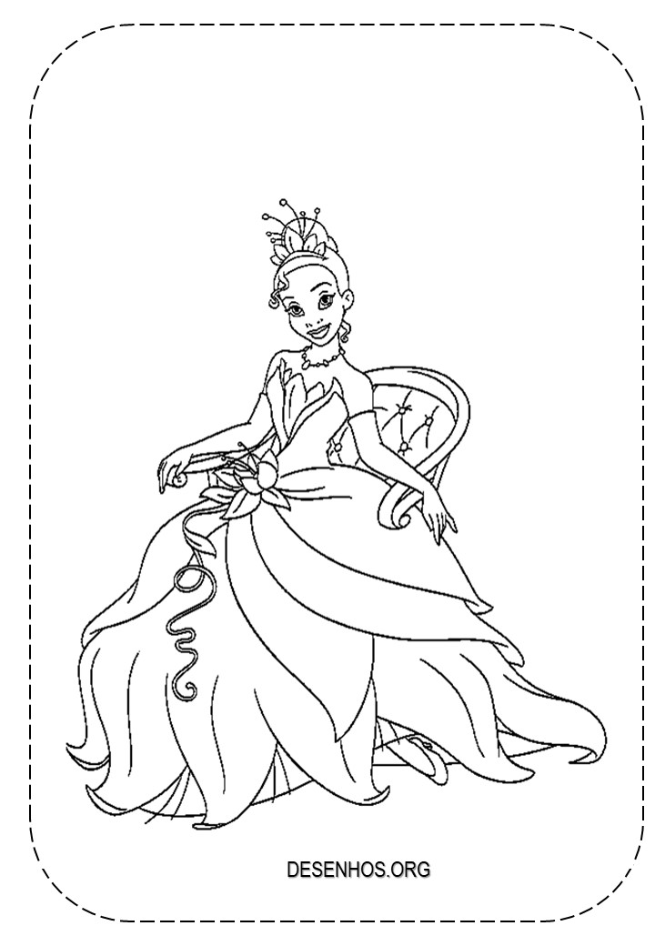 a princesa e o sapo para colorir 80