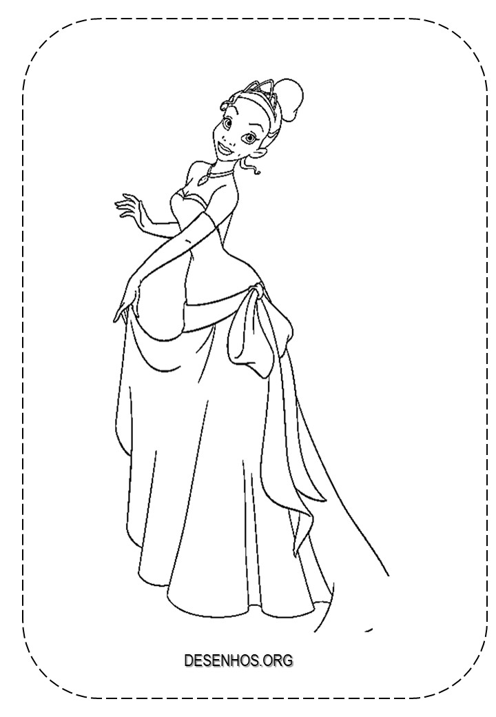 a princesa e o sapo para colorir 81