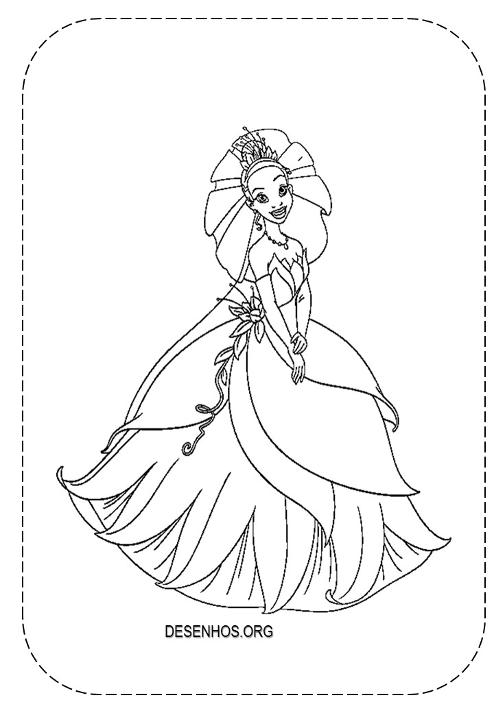 a princesa e o sapo para colorir 84