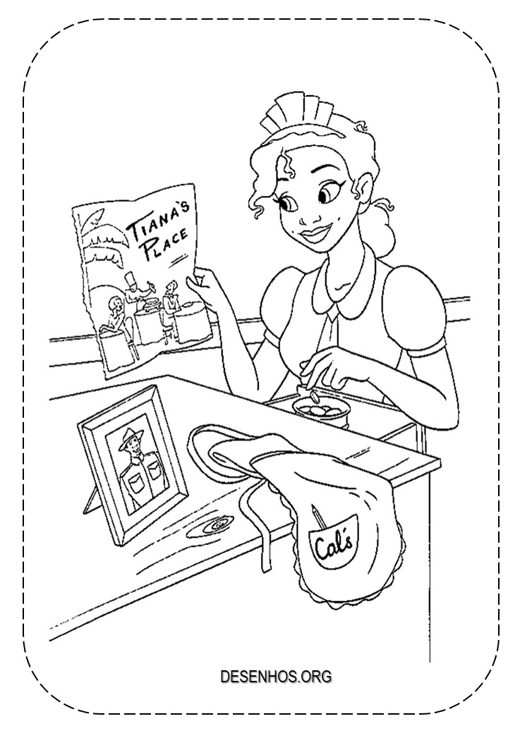 a princesa e o sapo para colorir 85