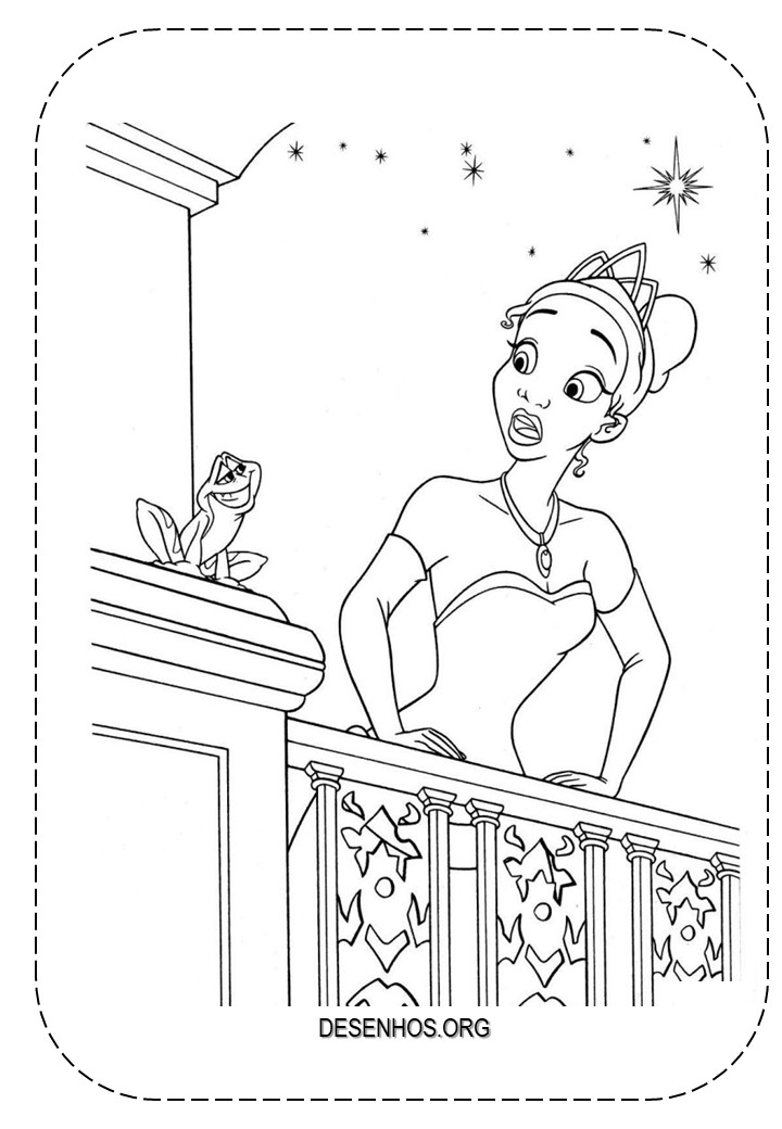 a princesa e o sapo para colorir 95