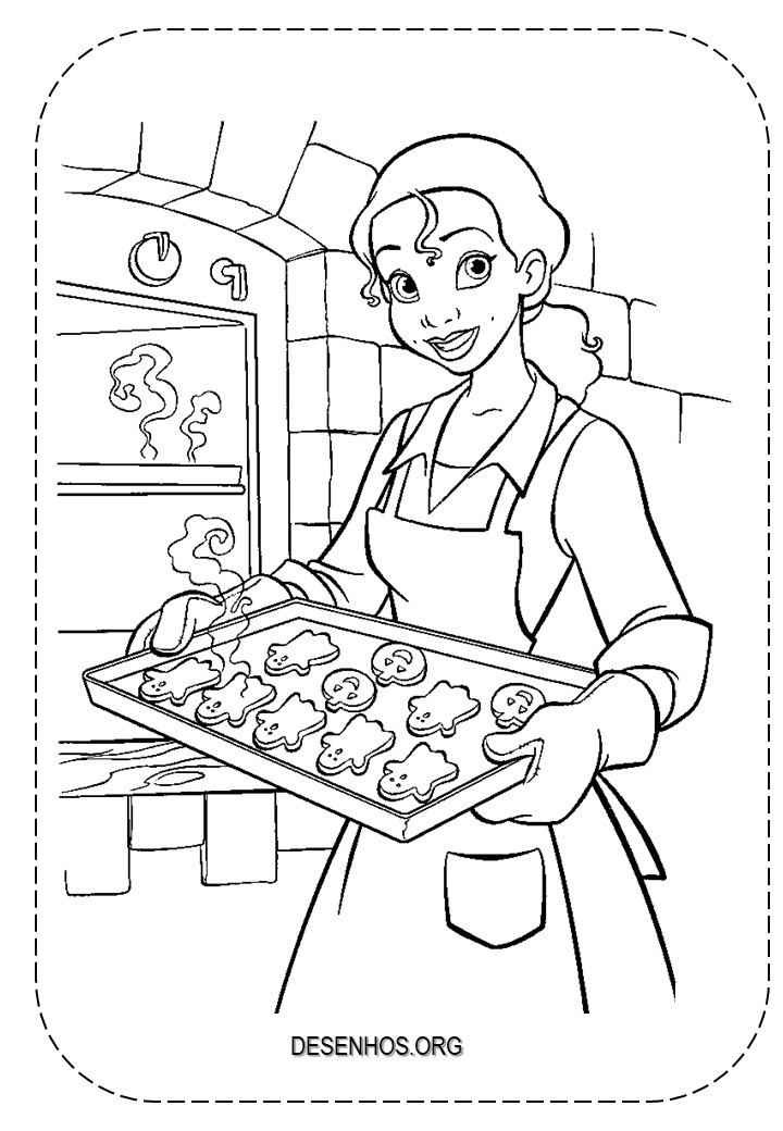 a princesa e o sapo para colorir 97
