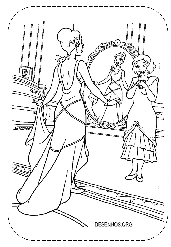 a princesa e o sapo para colorir 98