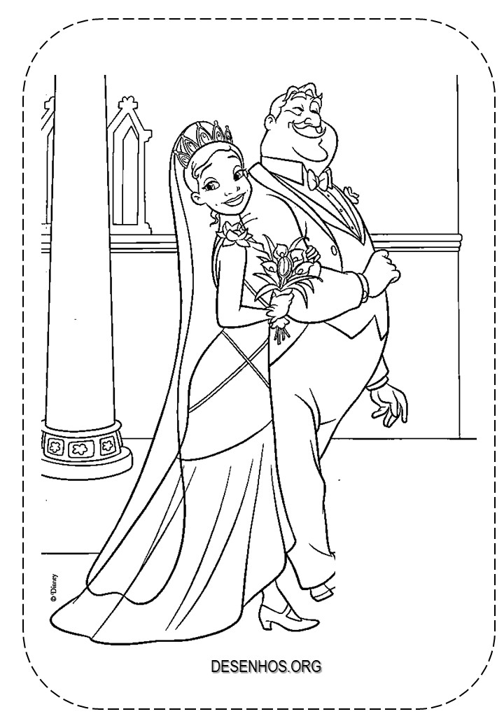 a princesa e o sapo para colorir 99