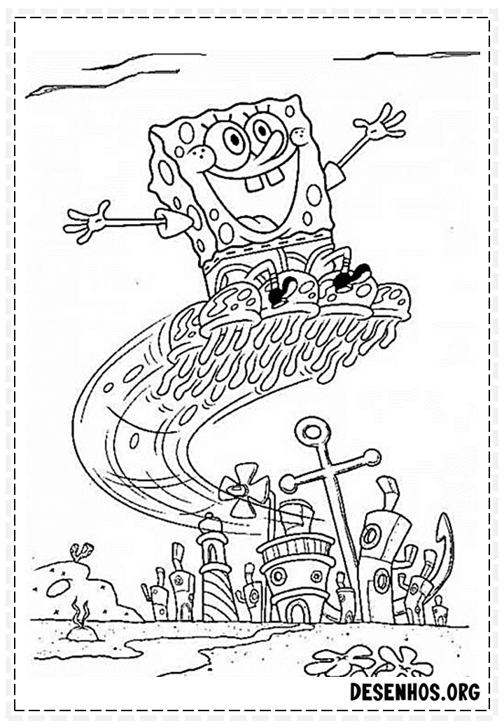 desenhos do bob esponja para colorir 111