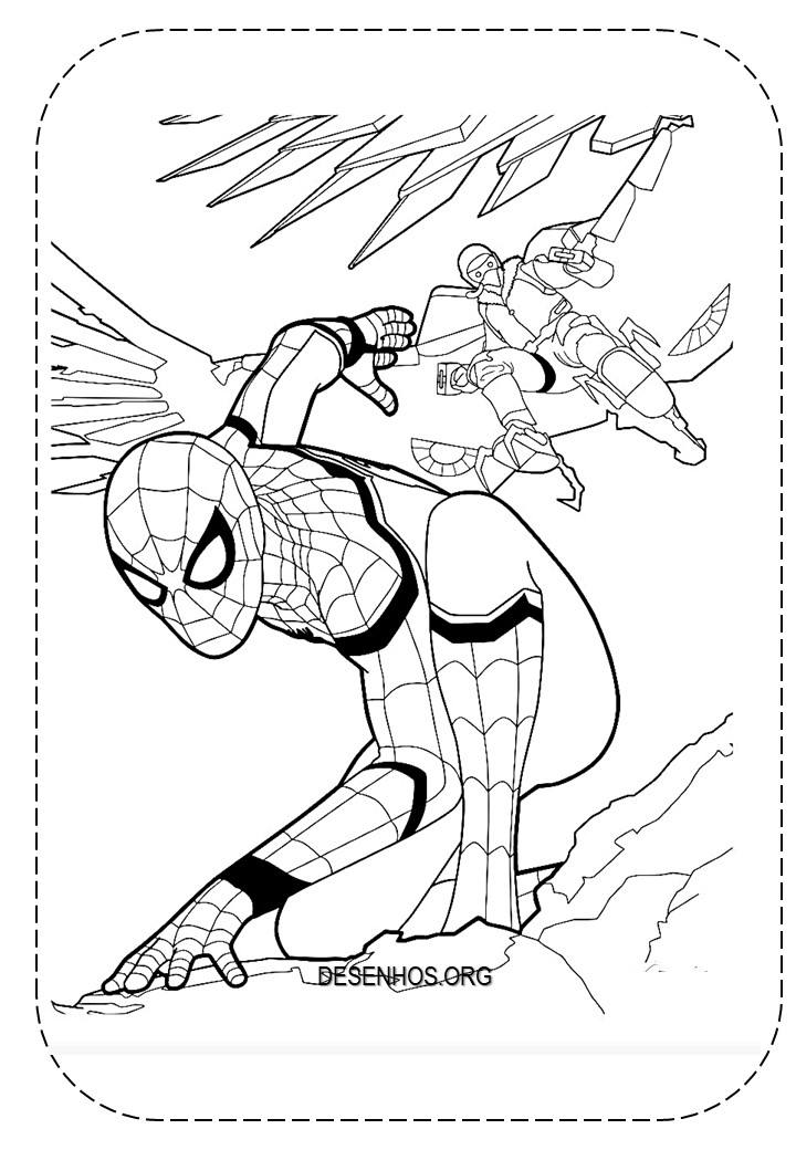desenhos para colorir homem aranha 34
